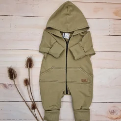 Kazum Kombinezon, pajac 56-92 wygodny bawełniany olive green