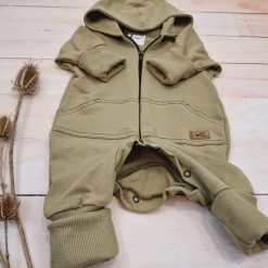 Kazum Kombinezon, pajac 56-92 wygodny bawełniany olive green
