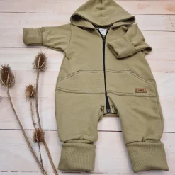 Kazum Kombinezon, pajac 56-92 wygodny bawełniany olive green