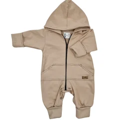 Kazum Kombinezon, pajac 56-92 wygodny bawełniany cappuccino beige