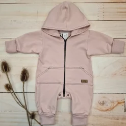 Kazum Kombinezon, pajac 56-92 wygodny bawełniany powder pink
