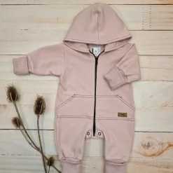 Kazum Kombinezon, pajac 56-92 wygodny bawełniany powder pink