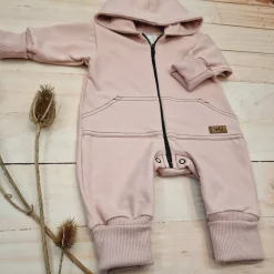 Kazum Kombinezon, pajac 56-92 wygodny bawełniany powder pink