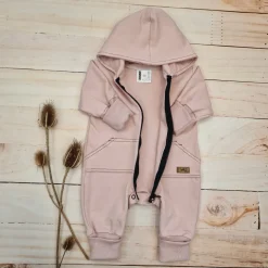 Kazum Kombinezon, pajac 56-92 wygodny bawełniany powder pink