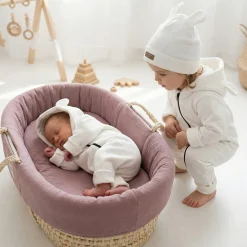 KAZUM Kombinezon z cienkiej ocieplanej dresówki bez stóp + czapka ivory 56-86