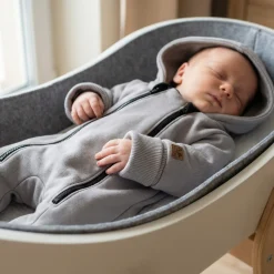 KAZUM Kombinezon z ocieplanej dresówki + czapka 56-86 ashen gray