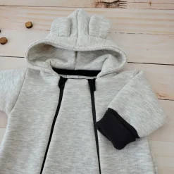 KAZUM Kombinezon z ocieplanej dresówki silver gray 56-86