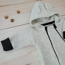 KAZUM Kombinezon z ocieplanej dresówki silver gray 56-86
