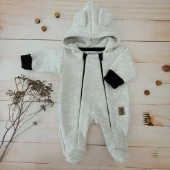 KAZUM Kombinezon z ocieplanej dresówki silver gray 56-86