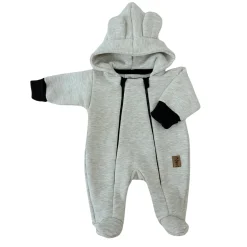 KAZUM Kombinezon z ocieplanej dresówki silver gray 56-86
