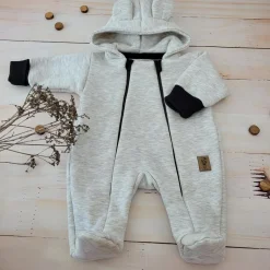 KAZUM Kombinezon z ocieplanej dresówki silver gray 56-86