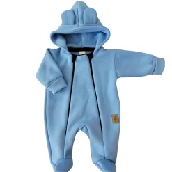 KAZUM Kombinezon z ocieplanej dresówki baby blue 56-86
