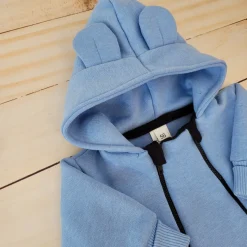 KAZUM Kombinezon z ocieplanej dresówki baby blue 56-86