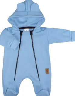 KAZUM Kombinezon z ocieplanej dresówki baby blue 56-86
