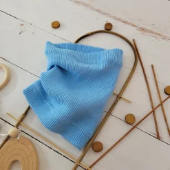 KAZUM Komin włóczkowy bawełniany baby blue
