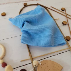 KAZUM Komin włóczkowy bawełniany baby blue