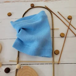 KAZUM Komin włóczkowy bawełniany baby blue