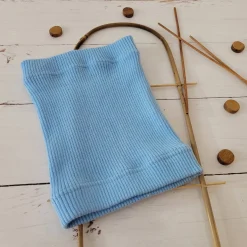 KAZUM Komin włóczkowy bawełniany baby blue
