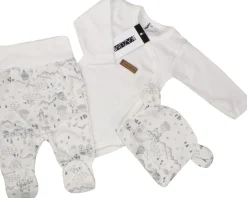 KAZUM Komplet body + półśpiochy + czapka silver gray land ostatnie 50-68