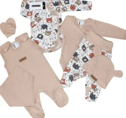 KAZUM Komplet wyprawka do szpitala 7 cz baby sandy brown bear ostatnie sztuki 50