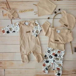 KAZUM Komplet wyprawka do szpitala 7 cz baby sandy brown bear ostatnie sztuki 50