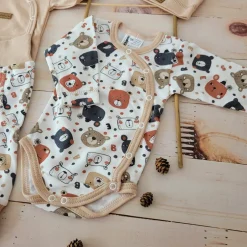 KAZUM Komplet wyprawka do szpitala 7 cz baby sandy brown bear ostatnie sztuki 50