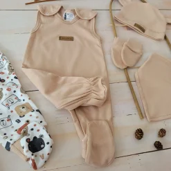 KAZUM Komplet wyprawka do szpitala 7 cz baby sandy brown bear ostatnie sztuki 50