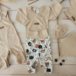 KAZUM Komplet wyprawka do szpitala 7 cz baby sandy brown bear ostatnie sztuki 50