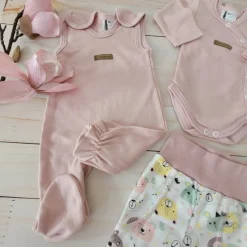 KAZUM Komplet wyprawka do szpitala 7 cz baby pastel pink bear ostatnie sztuki 50