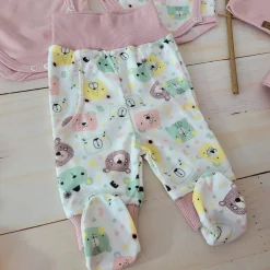 KAZUM Komplet wyprawka do szpitala 7 cz baby pastel pink bear ostatnie sztuki 50