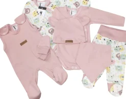 KAZUM Komplet wyprawka do szpitala 7 cz baby pastel pink bear ostatnie sztuki 50