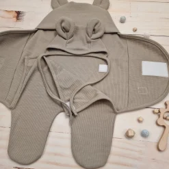 KAZUM Śpiworek, otulacz dla niemowlaka bawełniany 56/62 ashen grey