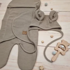 KAZUM Śpiworek, otulacz dla niemowlaka bawełniany 56/62 ashen grey