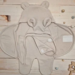 KAZUM Śpiworek, otulacz dla niemowlaka bawełniany 56/62 alabaster beige