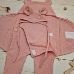 KAZUM Śpiworek, otulacz dla niemowlaka bawełniany 56/62 coral pink