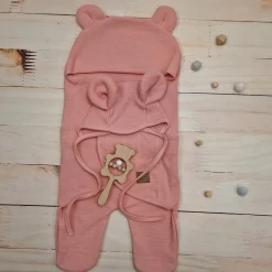KAZUM Śpiworek, otulacz dla niemowlaka bawełniany 56/62 coral pink