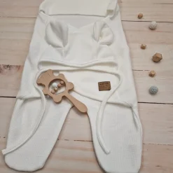 KAZUM Śpiworek, otulacz dla niemowlaka bawełniany 56/62 ivory