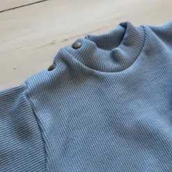 KAZUM Prążkowany komplet 3 cz bluza+spodnie+czapka 56-86 baby blue