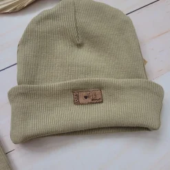 KAZUM Prążkowany komplet 3 cz bluza+spodnie+czapka 56-86 olive green