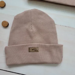 KAZUM Prążkowany komplet 3 cz bluza+spodnie+czapka 56-86 caffe mokka