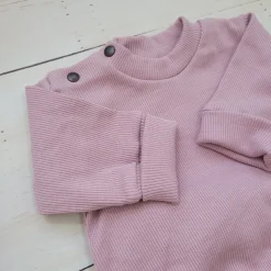 KAZUM Prążkowany komplet 3 cz bluza+spodnie+czapka 56-86 pinky cloud