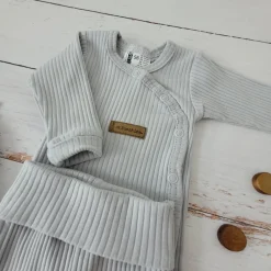 KAZUM Prążkowany komplet wyprawka 3 cz silver gray ostatnie sztuki 56, 62