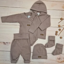 KAZUM Prążkowany komplet wyprawka 5 cz sweet choco ostatnia sztuka 50