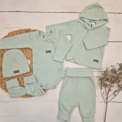 KAZUM Prążkowany komplet wyprawka 5 cz aquamarine ostatnie sztuki 50