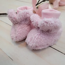 KAZUM Urocze buciki niemowlęce misiowe z uszkami i ściągaczem 56-86 pinky rose
