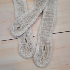 KAZUM włóczkowe legginsy na szelkach, regulowane 56-86 cappuccino