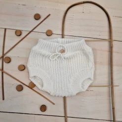 KAZUM Włóczkowe spodenki, bloomersy 56-86 coconut