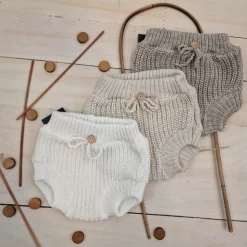 KAZUM Włóczkowe spodenki, bloomersy 56-86 cappuccino