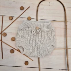 KAZUM Włóczkowe spodenki, bloomersy 56-86 cappuccino