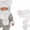 Komplet Czapka+szalik z pomponami różne rozmiary od 0 do 5lat